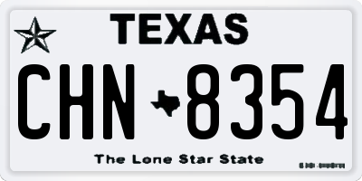 TX license plate CHN8354