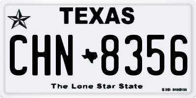 TX license plate CHN8356
