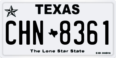 TX license plate CHN8361