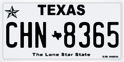 TX license plate CHN8365