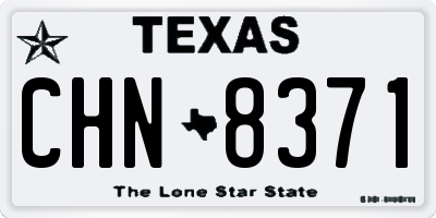 TX license plate CHN8371