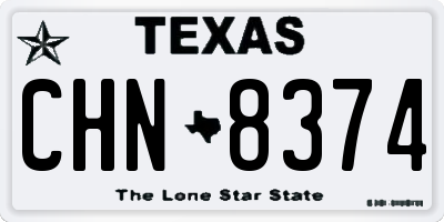 TX license plate CHN8374