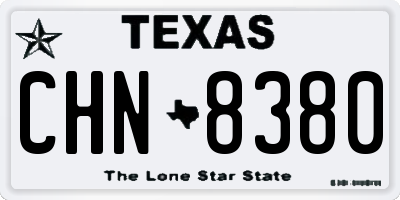 TX license plate CHN8380