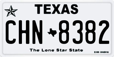 TX license plate CHN8382