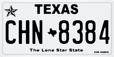 TX license plate CHN8384