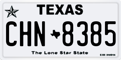 TX license plate CHN8385