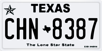 TX license plate CHN8387