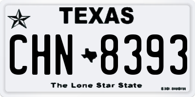 TX license plate CHN8393