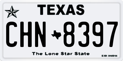TX license plate CHN8397