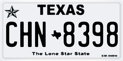 TX license plate CHN8398