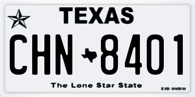 TX license plate CHN8401