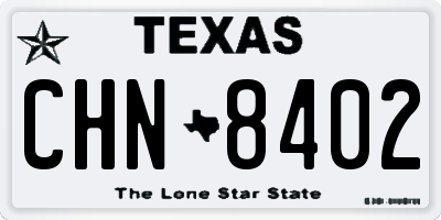 TX license plate CHN8402