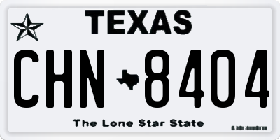 TX license plate CHN8404
