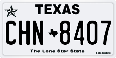 TX license plate CHN8407