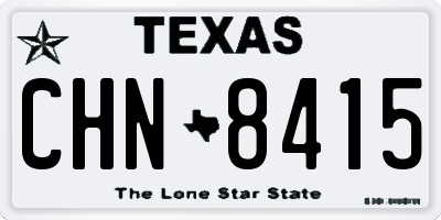 TX license plate CHN8415