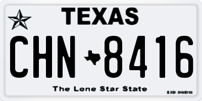 TX license plate CHN8416