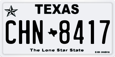TX license plate CHN8417