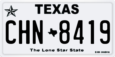 TX license plate CHN8419