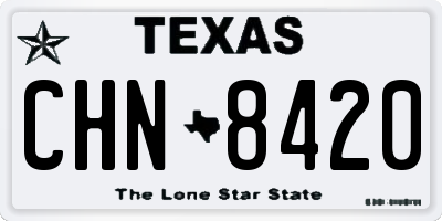 TX license plate CHN8420