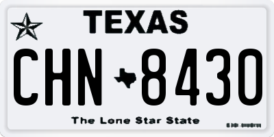 TX license plate CHN8430