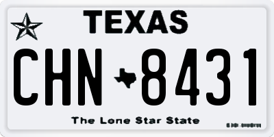 TX license plate CHN8431
