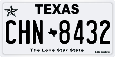 TX license plate CHN8432