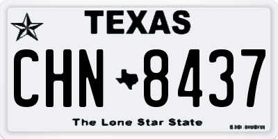 TX license plate CHN8437