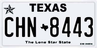 TX license plate CHN8443