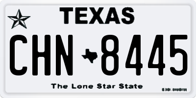 TX license plate CHN8445
