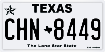 TX license plate CHN8449