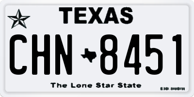 TX license plate CHN8451