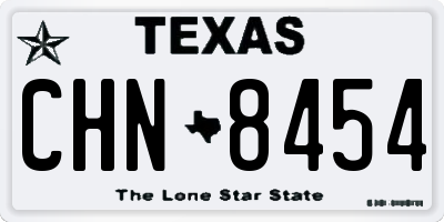 TX license plate CHN8454