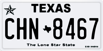 TX license plate CHN8467