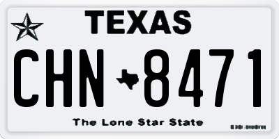 TX license plate CHN8471