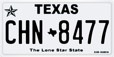 TX license plate CHN8477