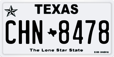 TX license plate CHN8478