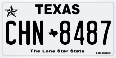 TX license plate CHN8487