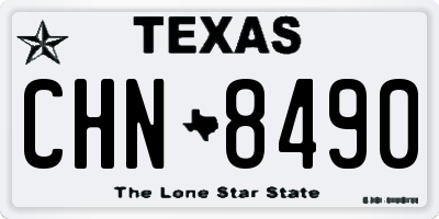 TX license plate CHN8490
