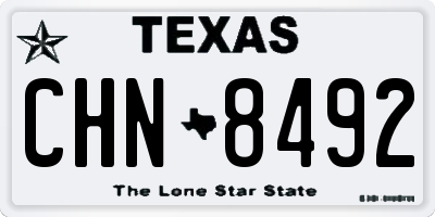 TX license plate CHN8492