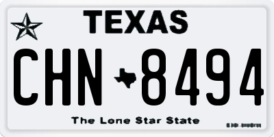 TX license plate CHN8494