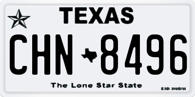 TX license plate CHN8496