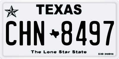 TX license plate CHN8497
