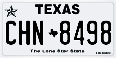 TX license plate CHN8498