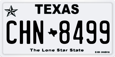 TX license plate CHN8499