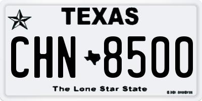 TX license plate CHN8500