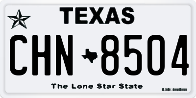 TX license plate CHN8504