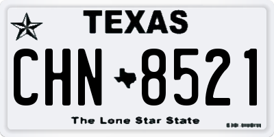 TX license plate CHN8521