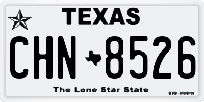 TX license plate CHN8526