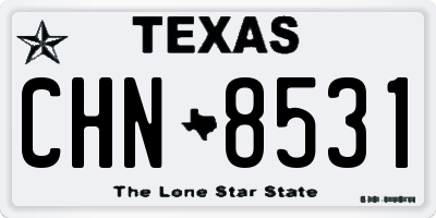 TX license plate CHN8531