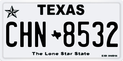 TX license plate CHN8532